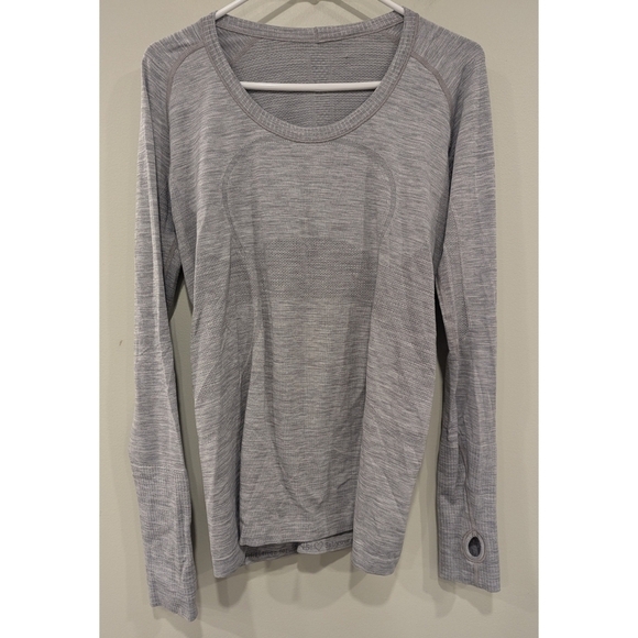 Lululemon Swiftly Tech Long Sleeve Tshirt in Grey Size 12 - Picture 1 of 9